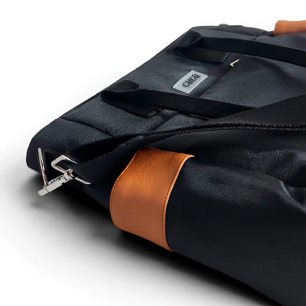 Tote Mykonos • Negro / caramelo
