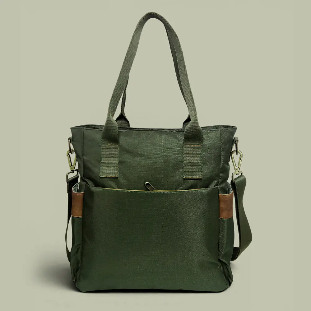 Tote Mykonos • Verde militar / tabaco