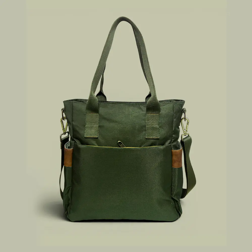 Tote Mykonos • Verde militar / tabaco