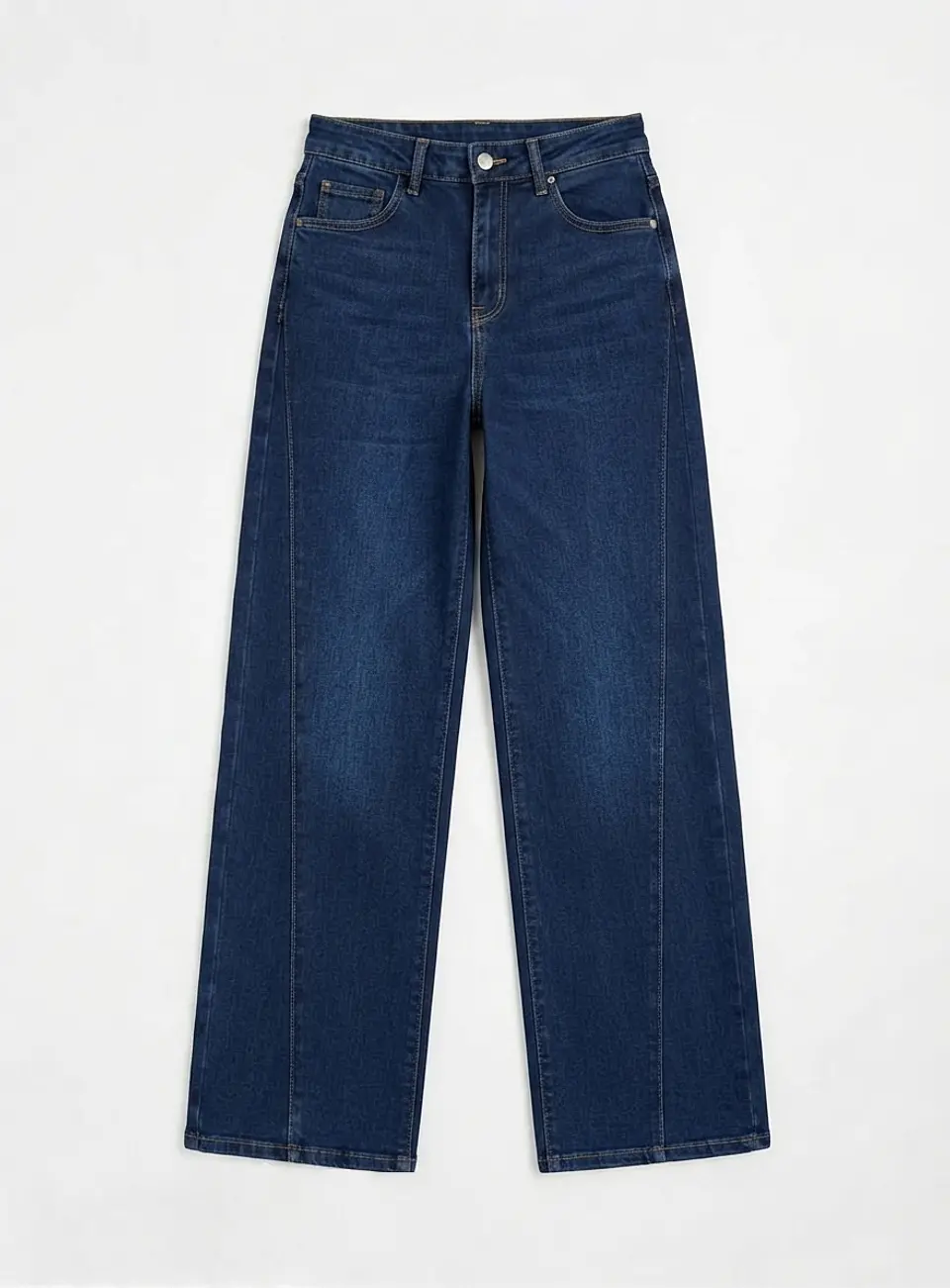 Jeans Palazo Mujer Tiro Alto Azul Marino 3