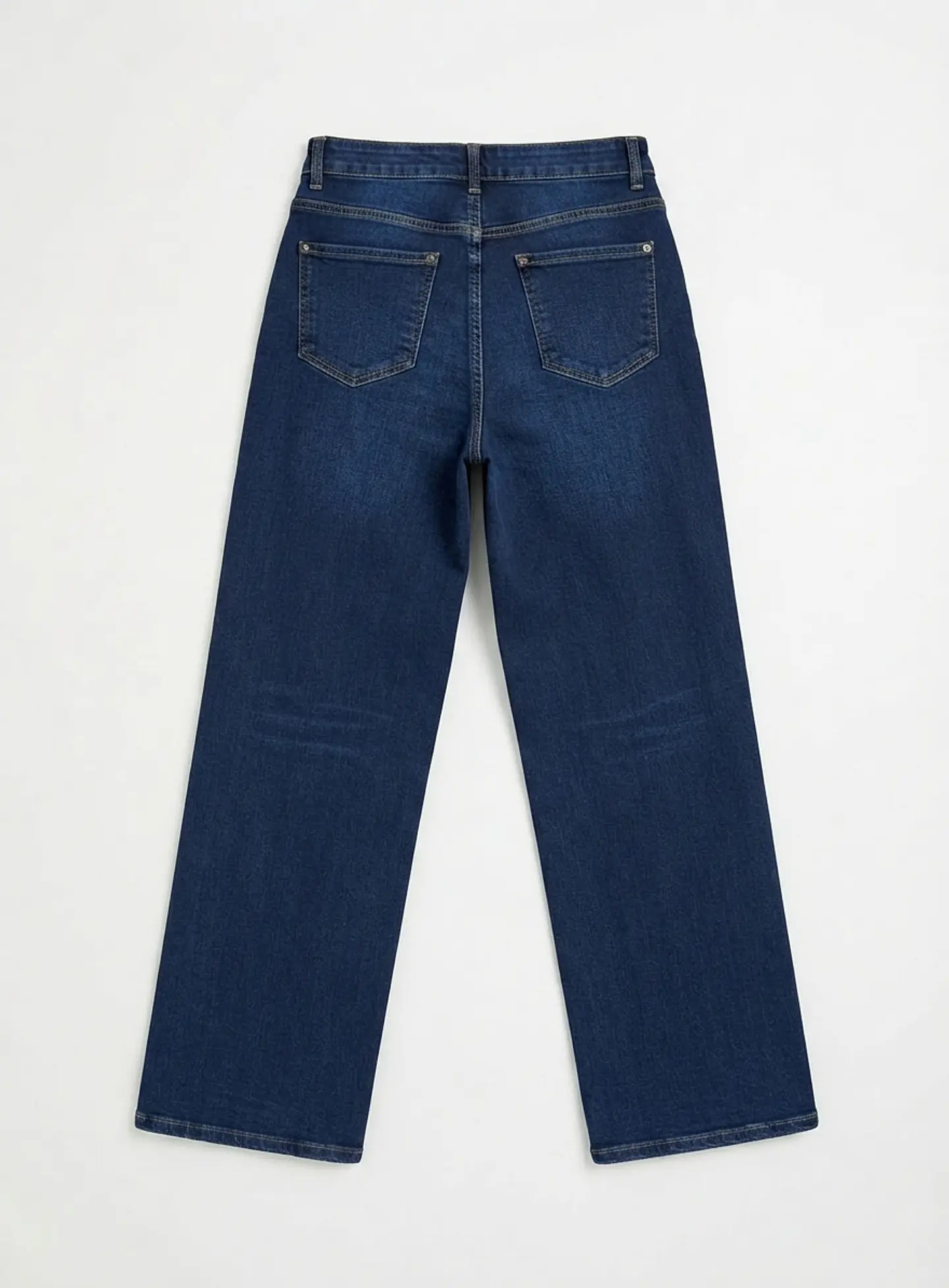 Jeans Palazo Mujer Tiro Alto Azul Marino 4