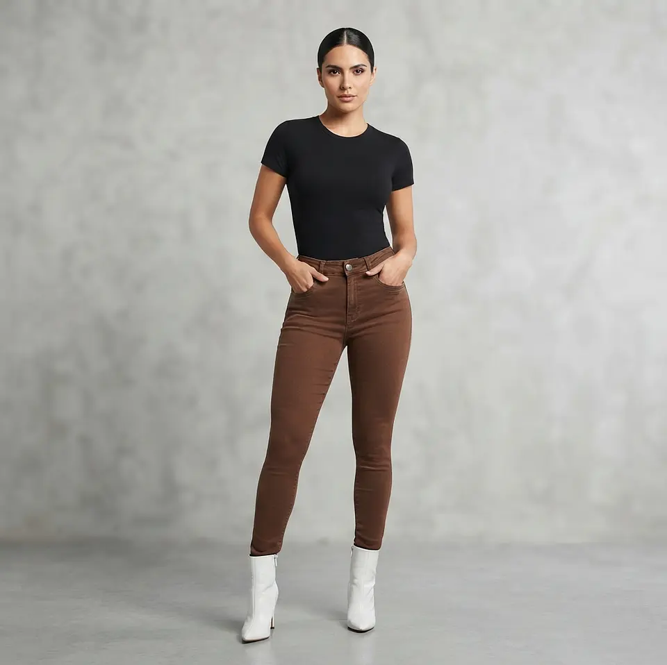 Jeans Skinny Chocolate Elasticado 1