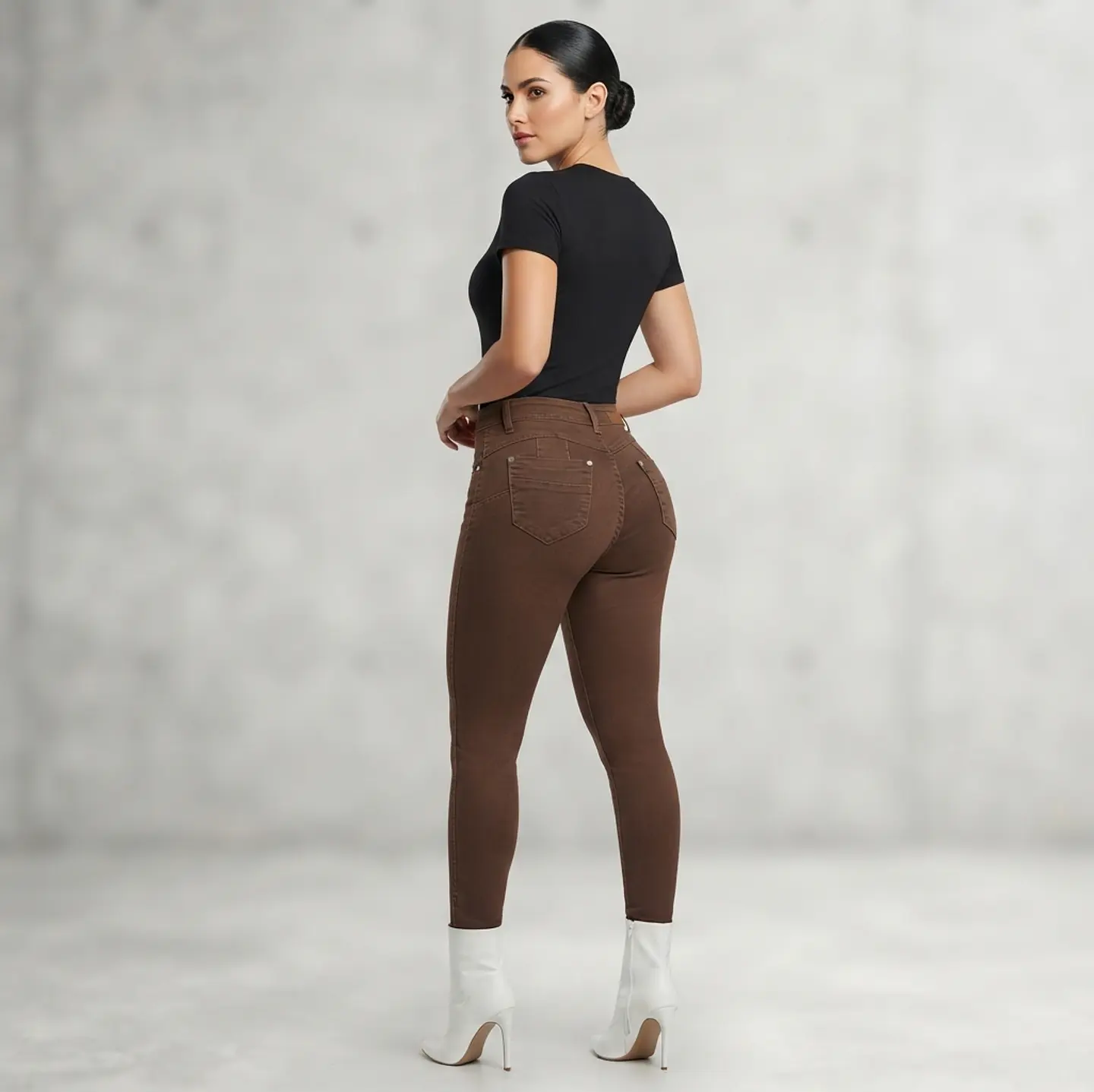Jeans Skinny Chocolate Elasticado 2