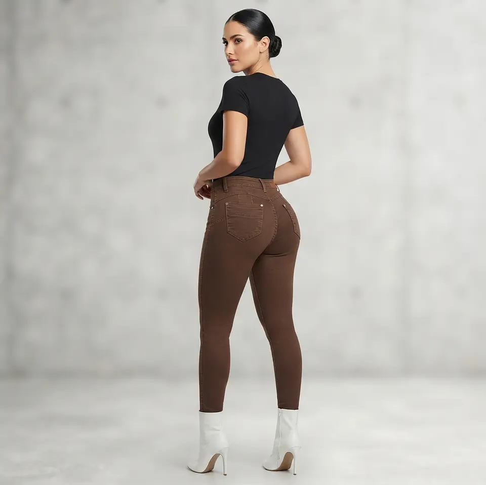 Jeans Skinny Chocolate Elasticado 2