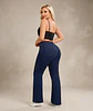 Jeans Wide Leg Mujer Tiro Alto Azul Marino - Miniatura 2