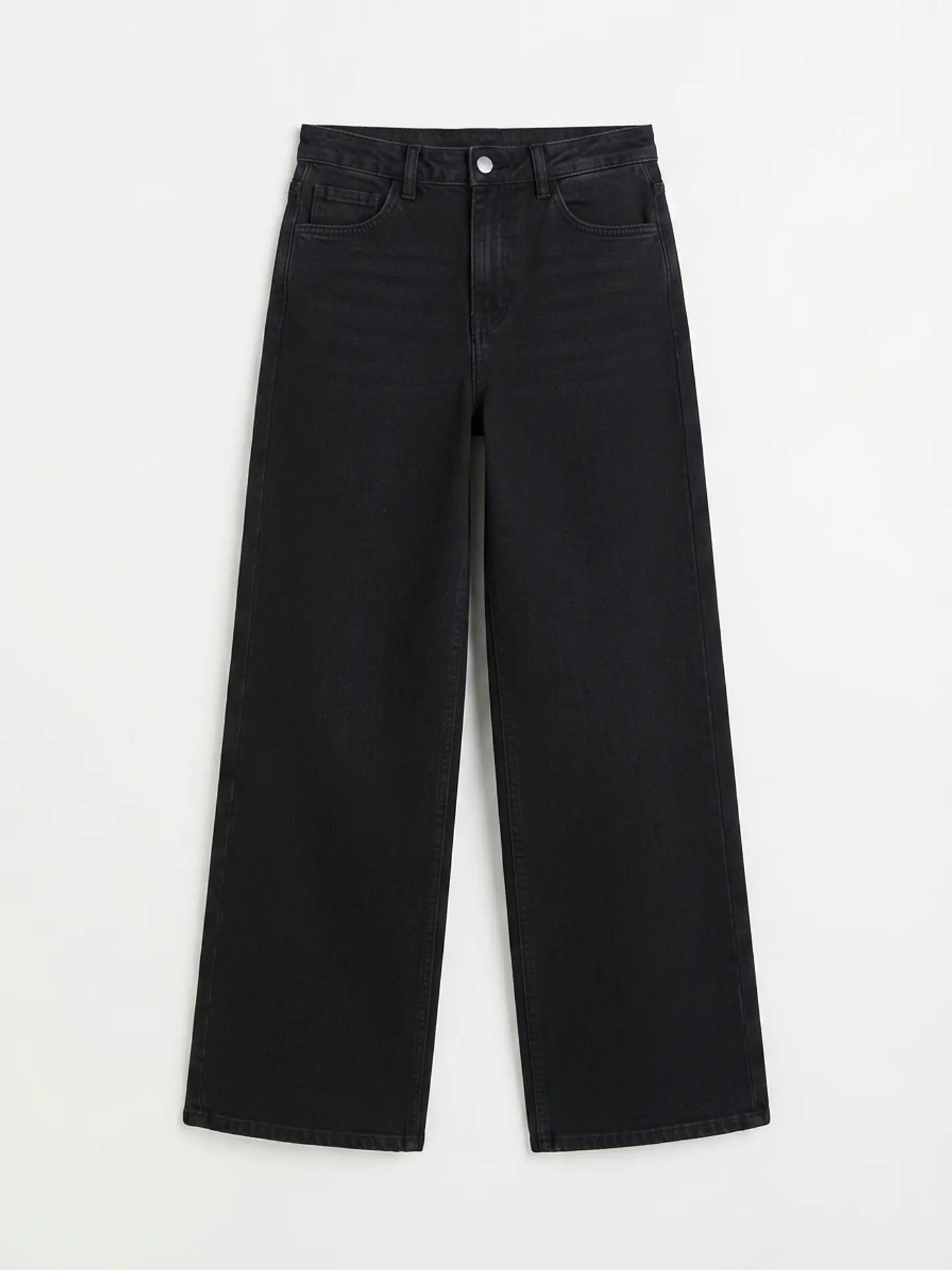 Jeans Wide Leg Mujer Tiro Alto Grafito Oscuro 3