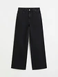Jeans Wide Leg Mujer Tiro Alto Grafito Oscuro - Miniatura 3