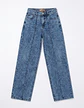 Jeans Wide Leg Mujer Tiro Alto Azul Nevado Linea Frontal - Miniatura 2