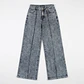 Jeans Palazo Mujer Tiro Alto Gris Nevado Linea Frontal - Miniatura 2