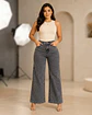 Jeans Palazo Tiro Alto Mujer Gris Grafito Jaspeado - Miniatura 1