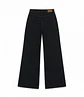 Jeans Palazo Wide Leg Mujer Tiro Alto Negro Solido - Miniatura 4