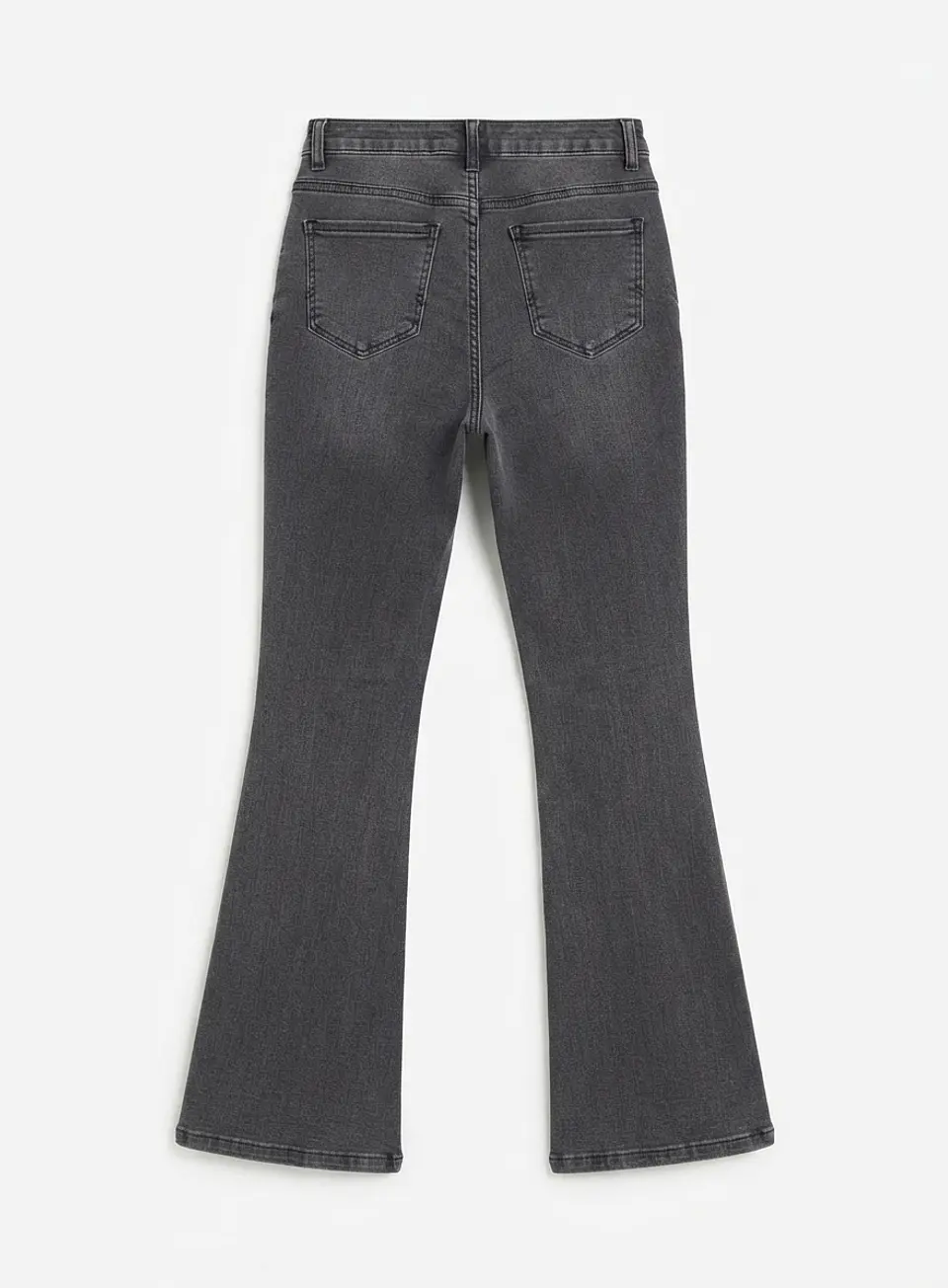 Jeans Flare Mujer Tiro Alto Grafito Costura Frontal 4