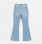 Jeans Flare Mujer Tiro Alto Celeste Lavado Costura Frontal - Miniatura 4