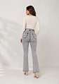 Jeans Flare Mujer Tiro Alto Gris Nevado - Miniatura 2