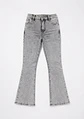 Jeans Flare Mujer Tiro Alto Gris Nevado - Miniatura 3