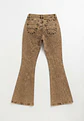 Jeans Flare Acampanado Beige Nevado Con Push-up - Miniatura 4