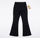 Jeans Flare Acampanado Negro Tiro Alto Elasticado con Push-Up - Miniatura 3