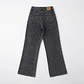 Jeans Wide Leg Tiro Alto Elasticado Gris Oscuro Nevado - Miniatura 4