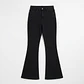 Jeans Flare Acampanado Tiro Alto Elasticado Negro Solido - Miniatura 2