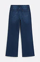 Jeans Wide Leg Tiro Alto Elasticado Azul Marino Clasico - Miniatura 4