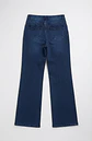 Jeans Wide Leg Tiro Alto Elasticado Azul Marino Clasico Bolsillo Cartera - Miniatura 4