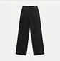 Jeans Wide Leg Negro Elasticado Negro Grafito Oscuro - Miniatura 4
