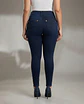 Jeans Skinny Tiro Alto 3 Botones Elasticado Azul Marino - Miniatura 3
