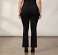 Jeans Flare Acampanado Linea Frontal Negro Solido con Push-Up - Miniatura 2