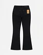 Jeans Flare Acampanado Linea Frontal Negro Solido con Push-Up - Miniatura 4