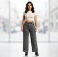 Jeans Wide Leg Tiro Alto Grafito Nevado Bolsillos Cartera - Miniatura 1