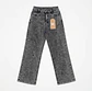 Jeans Wide Leg Tiro Alto Grafito Nevado Bolsillos Cartera - Miniatura 3