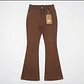Jeans Flare Acampanado Tiro Alto Chocolate - Miniatura 3
