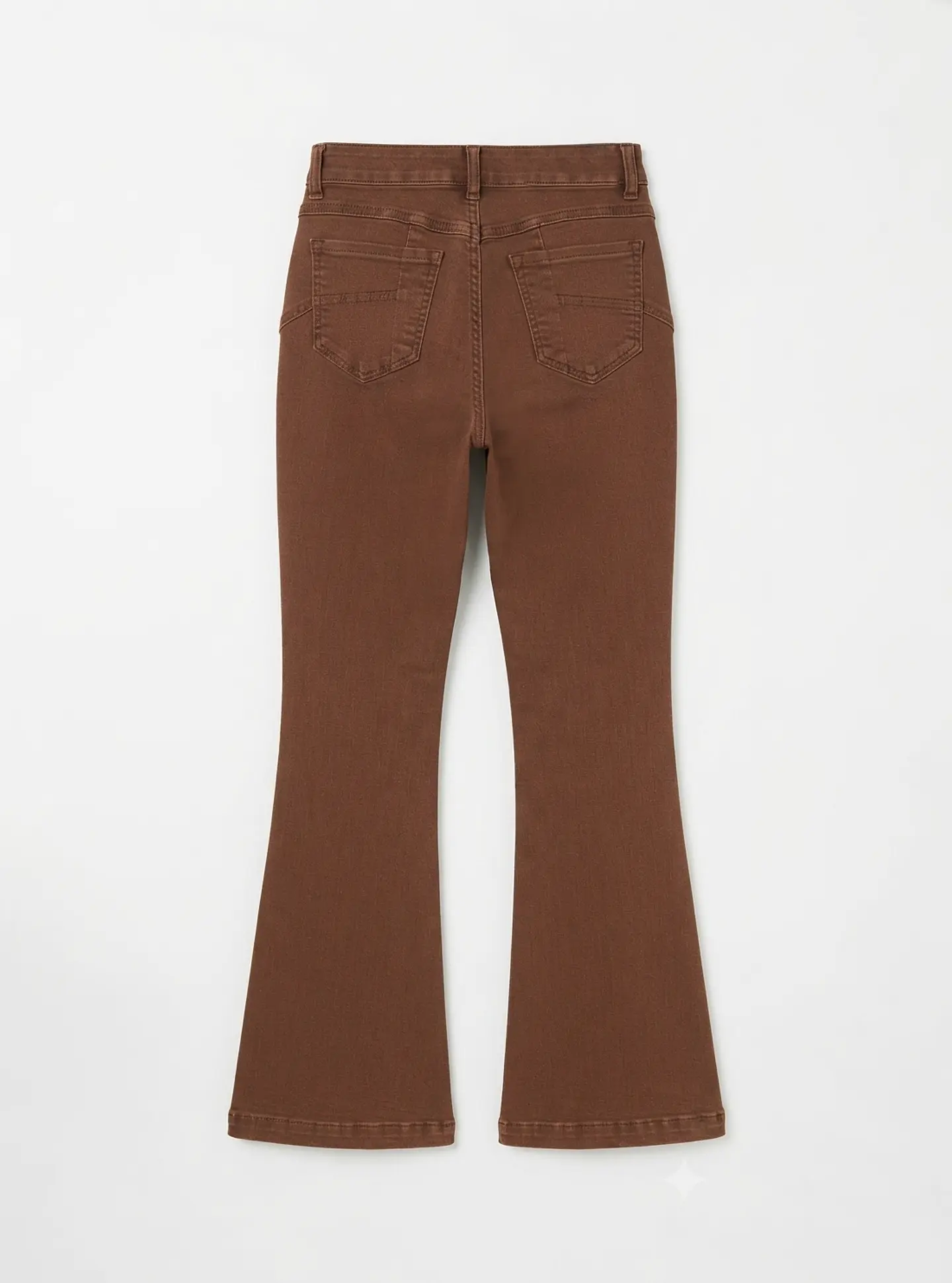 Jeans Flare Acampanado Tiro Alto Chocolate 4