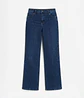 Jeans Wide Leg Tiro Alto Elasticado Azul Marino - Miniatura 3