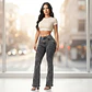 Flare Acampanado Grafito Acid Wash Elasticado con Push-Up - Miniatura 1