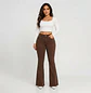 Flare Acampanado Tiro Alto Chocolate con Push-Up - Miniatura 1
