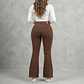 Flare Acampanado Tiro Alto Chocolate con Push-Up - Miniatura 2