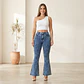 Flare Acampanado Azul Marino Acid Wash Elasticado con Push-Up - Miniatura 1