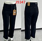 Wide Leg Palazo Negro Solido Elasticado Tiro Alto Con Push-up - Miniatura 3