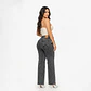 Wide Leg Grafito Acid Wash Tiro Alto Elasticado Push-Up - Miniatura 2