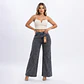 Wide Leg Palazo Grafito Nevado Tiro Alto Elasticado con Push-Up - Miniatura 1