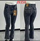 Flare Tiro Alto Grafito Acid Wash Elasticado Costura Frontal con Push-Up - Miniatura 3
