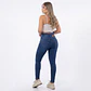 Skinny Azul Clasico Tiro Alto 3 Botones Elasticado con Push-Up - Miniatura 2
