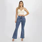 Flare Azul Lavado Tiro Alto Elasticado con Push-Up - Miniatura 1