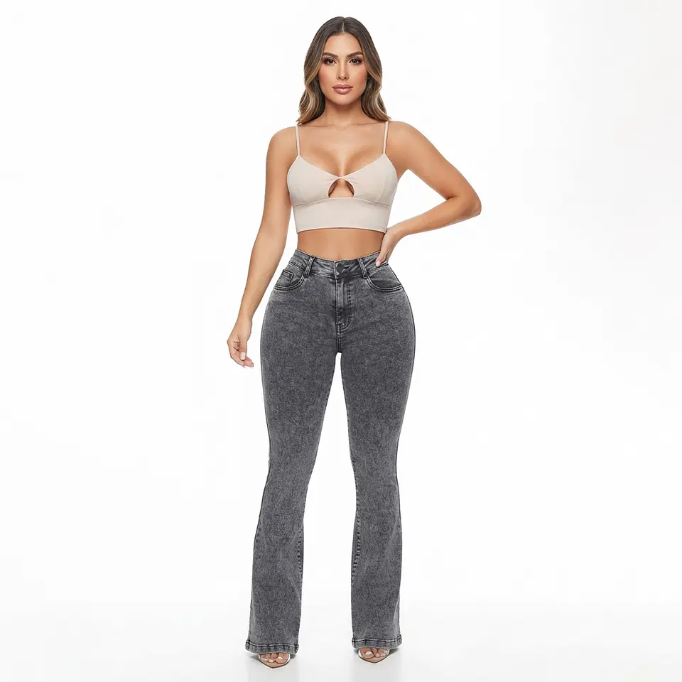 9216 | Flare Grafito Nevado Tiro Alto Elasticado con Push-Up 1