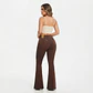 9373 | Flare Cafe Chocolate Tiro Alto Elasticado con Push-Up - Miniatura 2
