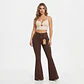 9373 | Flare Cafe Chocolate Tiro Alto Elasticado con Push-Up - Miniatura 1