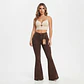 9375 | Flare Cafe Chocolate Linea Frontal Tiro Alto Elasticado con Push-Up - Miniatura 1