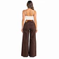 9386 | Wide Leg Café Costura Frontal Tiro Alto Elasticado con Push-Up - Miniatura 2