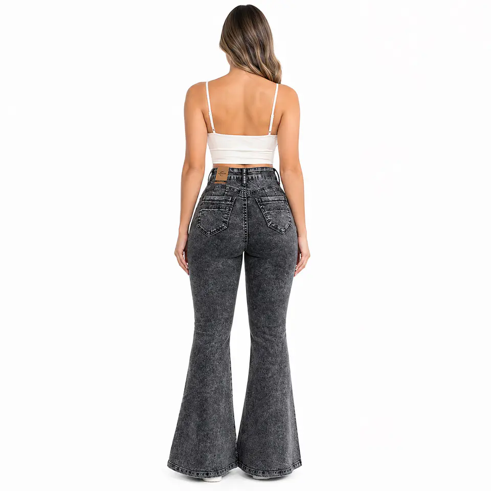9364 | Flare Grafito Nevado Linea Frontal Tiro Alto Elasticado con Push-Up 2